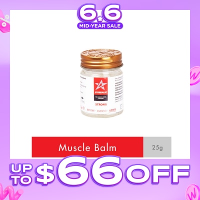 STARBALM - Sports Balm Strong White (Increase Blood Circulation + Reduce Muscle Tension) 25g (Expiry: Feb`2027)