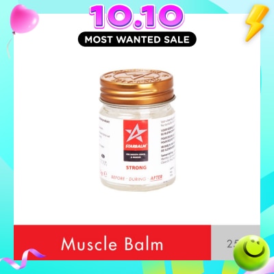 STARBALM Sports Balm Strong White (Increase Blood Circulation + Reduce Muscle Tension) 25g (Expiry: Feb`2027) image