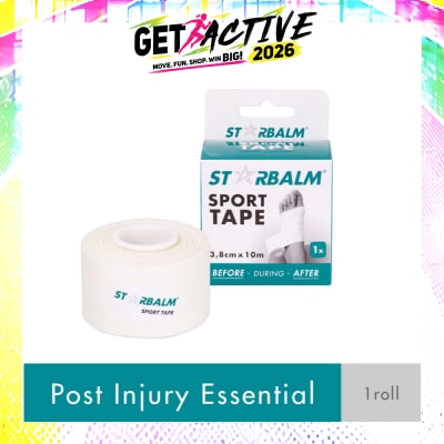 STARBALM - Sport Tape White 3.8cm x 10m (Provide Support and Stability + Ease Pain in Muscles & Joints) 1s image