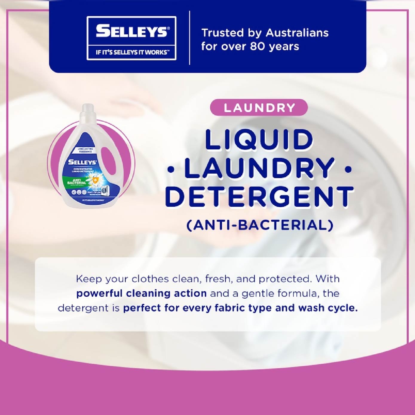 Liquid Laundry Detergent Anti-Bacterial 3kg