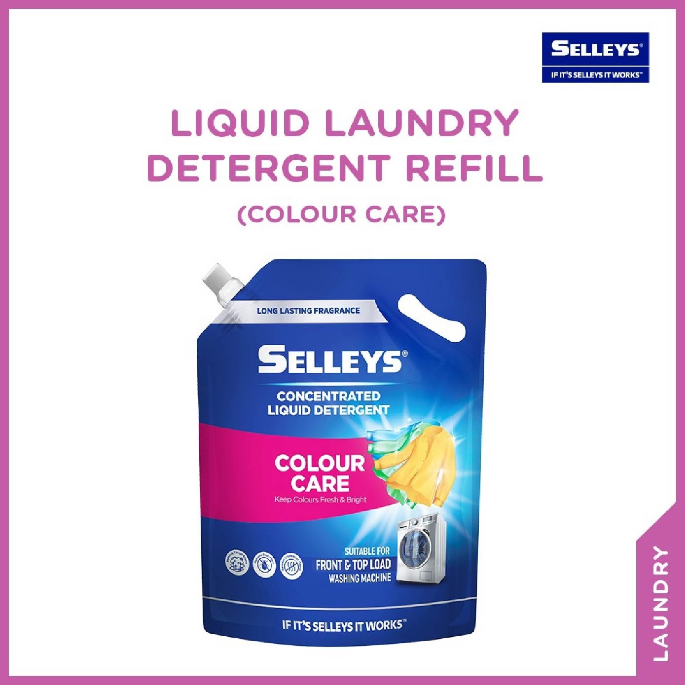 Liquid Laundry Detergent Colour Care Refill Pack 2.4kg