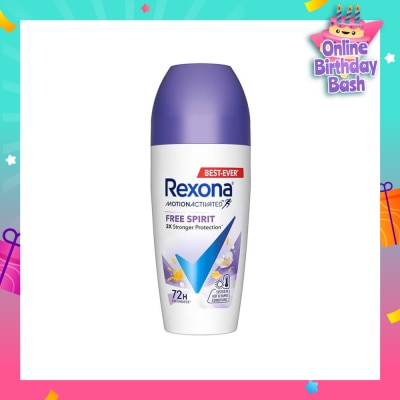 REXONA Free Spirit Anti Perspirant With Motion Activated Technology (Provides Up To 72 Hours Protection Against Sweat And Odour) 45ml
