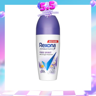 REXONA - Free Spirit Anti Perspirant With Motion Activated Technology (Provides Up To 72 Hours Protection Against Sweat And Odour) 45ml