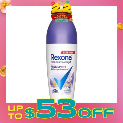 REXONA Free Spirit Anti Perspirant With Motion Activated Technology (Provides Up To 72 Hours Protection Against Sweat And Odour) 45ml