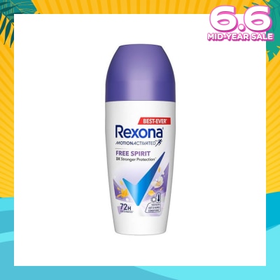 REXONA Free Spirit Anti Perspirant With Motion Activated Technology (Provides Up To 72 Hours Protection Against Sweat And Odour) 45ml