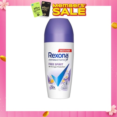 REXONA Free Spirit Anti Perspirant With Motion Activated Technology (Provides Up To 72 Hours Protection Against Sweat And Odour) 45ml