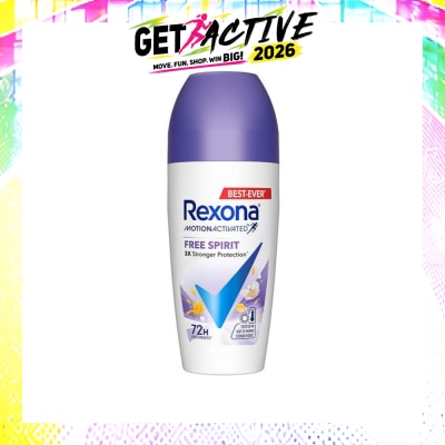 REXONA - Free Spirit Anti Perspirant With Motion Activated Technology (Provides Up To 72 Hours Protection Against Sweat And Odour) 45ml image