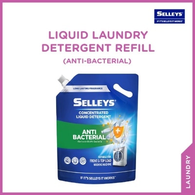 SELLEYS Liquid Laundry Detergent Anti-Bacterial Refill Pack 2.4kg