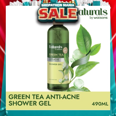 NATURALS BY WATSONS - Green Tea Anti-Acne Shower Gel 490ml