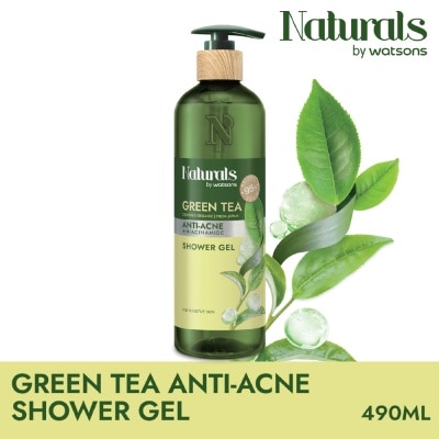 NATURALS BY WATSONS Green Tea Anti-Acne Shower Gel 490ml