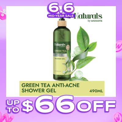 NATURALS BY WATSONS - Green Tea Anti-Acne Shower Gel 490ml