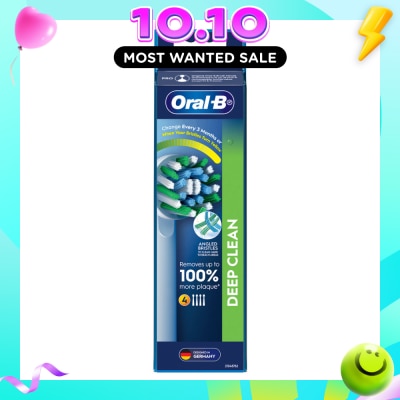 ORAL B Deep Clean Electric Toothbrush Replacement Head 4s image