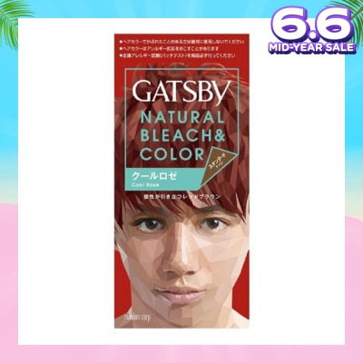 GATSBY Natural Bleach & Color Cool Rose (Bleach 35g + Rose 70ml)