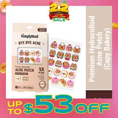 SIMPLYHEAL Capy Bakery Day & Night Premium Hydrocolloid Acne Patch 20s