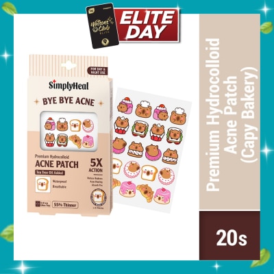 SIMPLYHEAL Capy Bakery Day & Night Premium Hydrocolloid Acne Patch 20s image