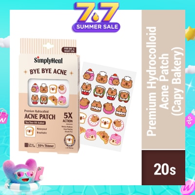 SIMPLYHEAL - Capy Bakery Day & Night Premium Hydrocolloid Acne Patch 20s