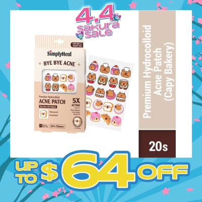 SIMPLYHEAL - Capy Bakery Day & Night Premium Hydrocolloid Acne Patch 20s