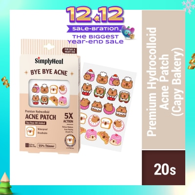 SIMPLYHEAL Capy Bakery Day & Night Premium Hydrocolloid Acne Patch 20s