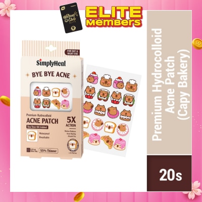 SIMPLYHEAL Capy Bakery Day & Night Premium Hydrocolloid Acne Patch 20s