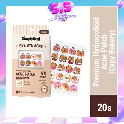 SIMPLYHEAL - Capy Bakery Day & Night Premium Hydrocolloid Acne Patch 20s