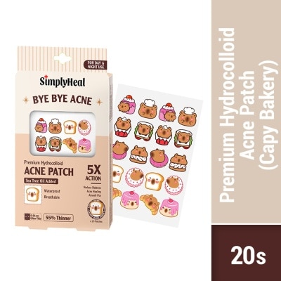 SIMPLYHEAL Capy Bakery Day & Night Premium Hydrocolloid Acne Patch 20s