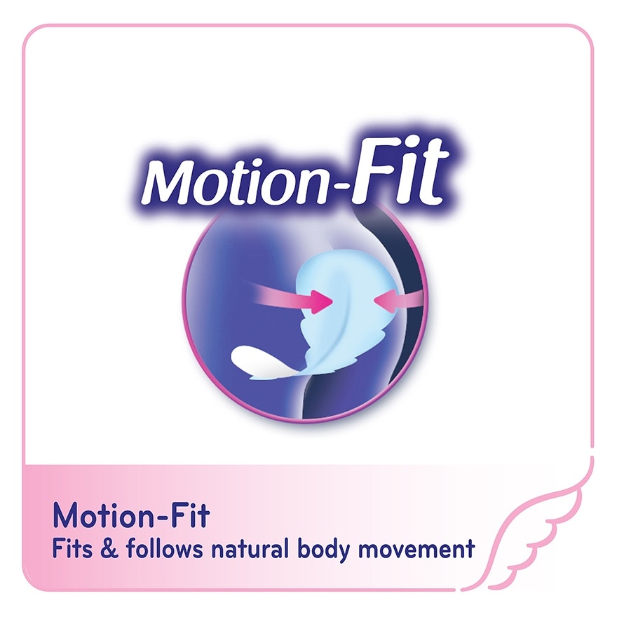 Comfort Nite Cottony Soft Motion Fit Anti-Back Leakage Sanitary Pad Night Wing 35.5cm  (For Heavy Flow) 16s