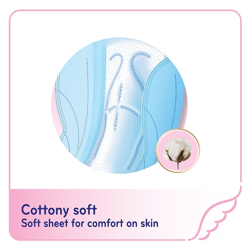 Comfort Nite Cottony Soft Motion Fit Anti-Back Leakage Sanitary Pad Night Wing 35.5cm  (For Heavy Flow) 16s