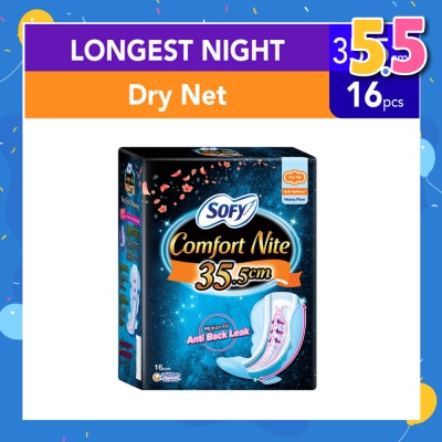 SOFY Side Gathers Night Slim Wing 35cm 16s