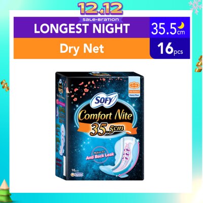 SOFY Side Gathers Night Slim Wing 35cm 16s