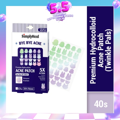 SIMPLYHEAL - Twinkle Pals Day & Night Premium Hydrocolloid Acne Patch 40s