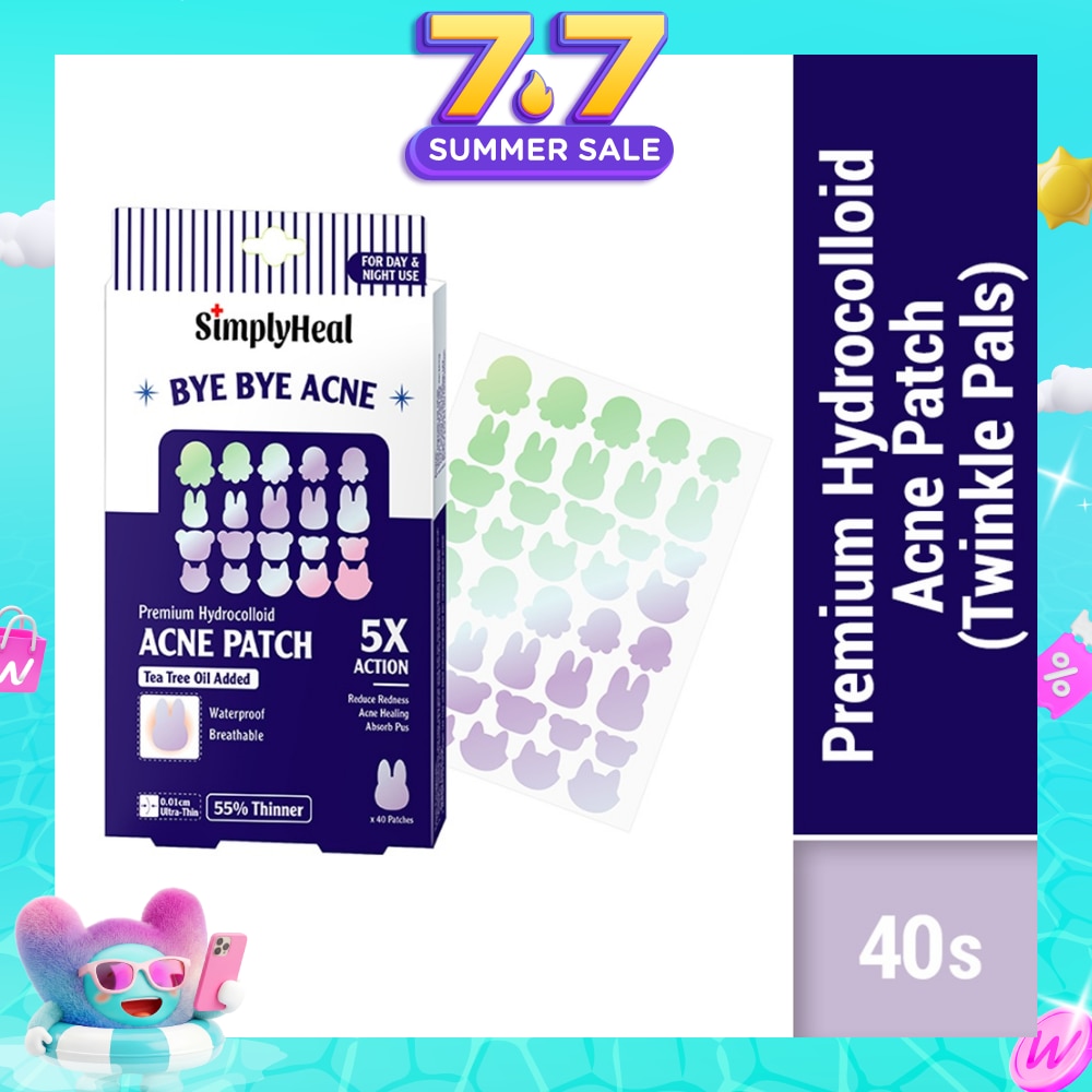 Twinkle Pals Day & Night Premium Hydrocolloid Acne Patch 40s