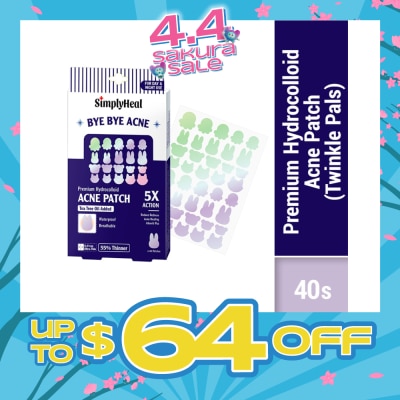 SIMPLYHEAL - Twinkle Pals Day & Night Premium Hydrocolloid Acne Patch 40s