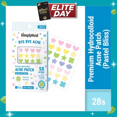 SIMPLYHEAL Pastel Bliss Day & Night Premium Hydrocolloid Acne Patch 28s image