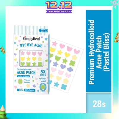 SIMPLYHEAL Pastel Bliss Day & Night Premium Hydrocolloid Acne Patch 28s