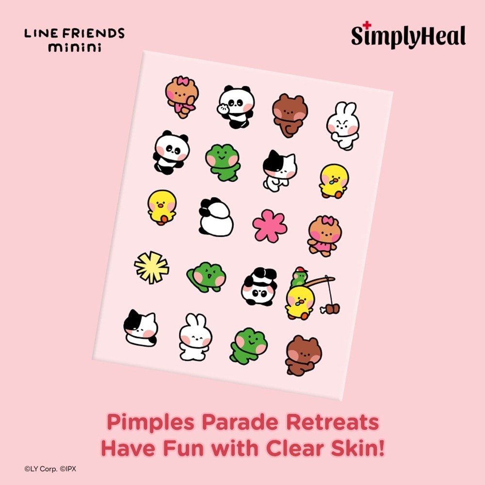 Line Friends Minini Mini Running Crew Day & Night Premium Hydrocolloid Acne Patch 20s