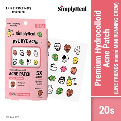 SIMPLYHEAL Line Friends Minini Mini Running Crew Day & Night Premium Hydrocolloid Acne Patch 20s
