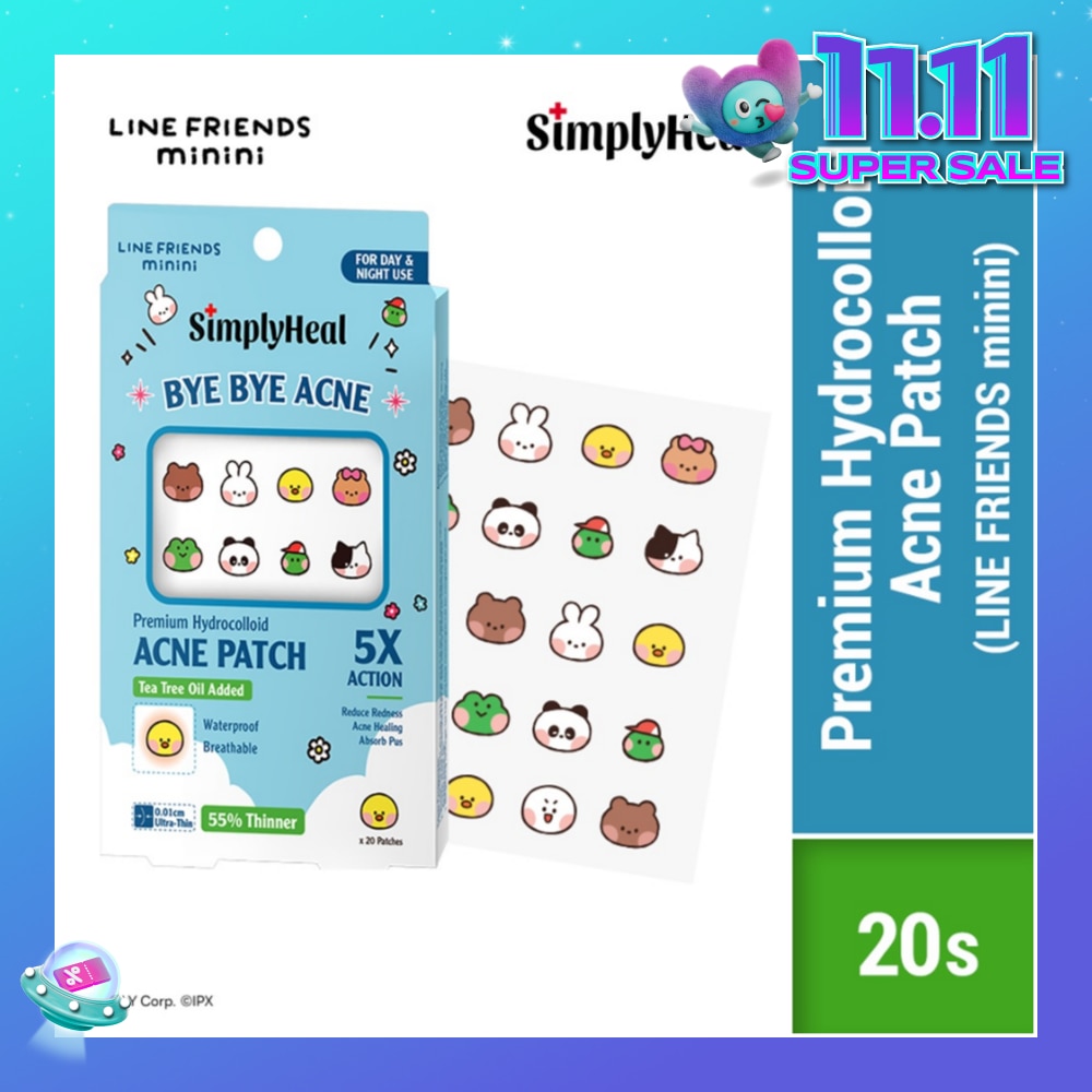 Line Friends Minini Day & Night Premium Hydrocolloid Acne Patch 20s