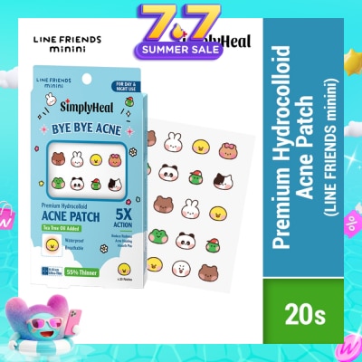 SIMPLYHEAL - Line Friends Minini Day & Night Premium Hydrocolloid Acne Patch 20s