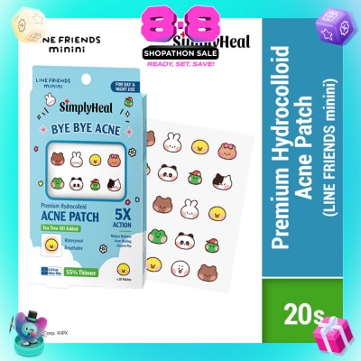 SIMPLYHEAL - Line Friends Minini Day & Night Premium Hydrocolloid Acne Patch 20s