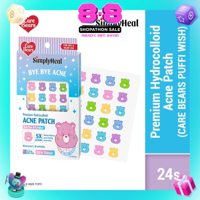 SIMPLYHEAL - Care Bears Puffi Wish Day & Night Premium Hydrocolloid Acne Patch 24s