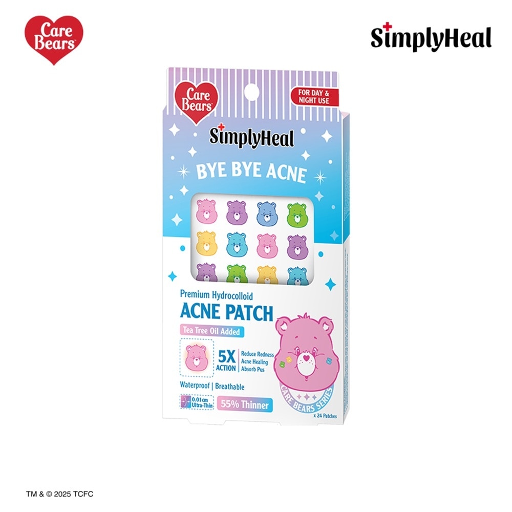 Care Bears Puffi Wish Day & Night Premium Hydrocolloid Acne Patch 24s