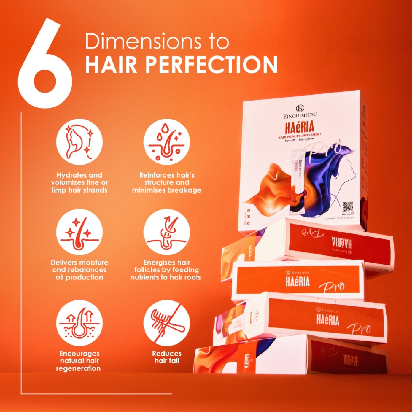 Haéria Pro Hair Vitality Supplement 25g x 15s
