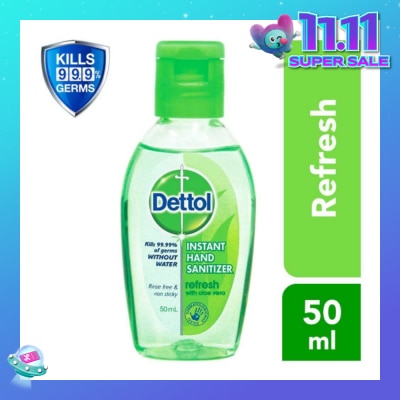 DETTOL Anti-Bacterial Hand Sanitizer Refresh (Kills 99.9% Germs) 50ml