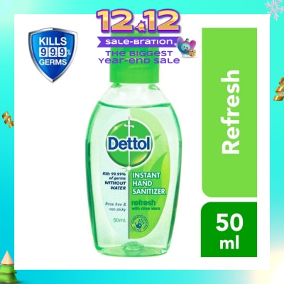 DETTOL Anti-Bacterial Hand Sanitizer Refresh (Kills 99.9% Germs) 50ml
