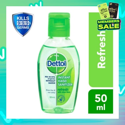 DETTOL Anti-Bacterial Hand Sanitizer Refresh (Kills 99.9% Germs) 50ml