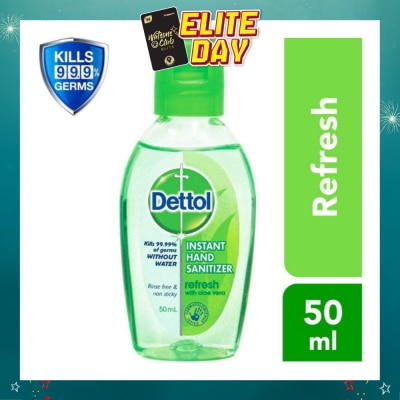 DETTOL - Anti-Bacterial Hand Sanitizer Refresh (Kills 99.9% Germs) 50ml