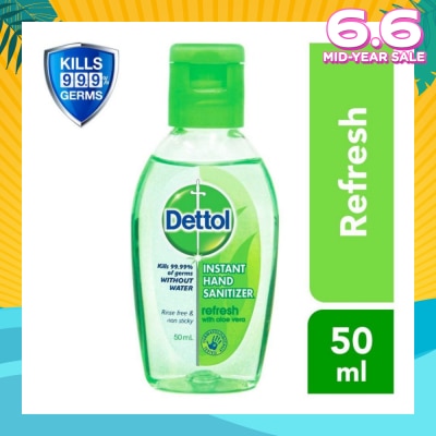DETTOL Anti-Bacterial Hand Sanitizer Refresh (Kills 99.9% Germs) 50ml