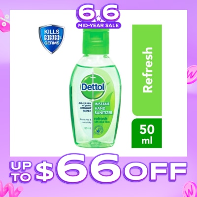 DETTOL - Anti-Bacterial Hand Sanitizer Refresh (Kills 99.9% Germs) 50ml
