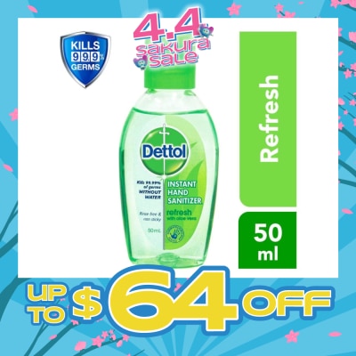 DETTOL - Anti-Bacterial Hand Sanitizer Refresh (Kills 99.9% Germs) 50ml