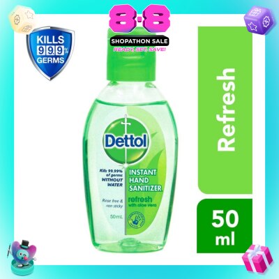 DETTOL - Anti-Bacterial Hand Sanitizer Refresh (Kills 99.9% Germs) 50ml